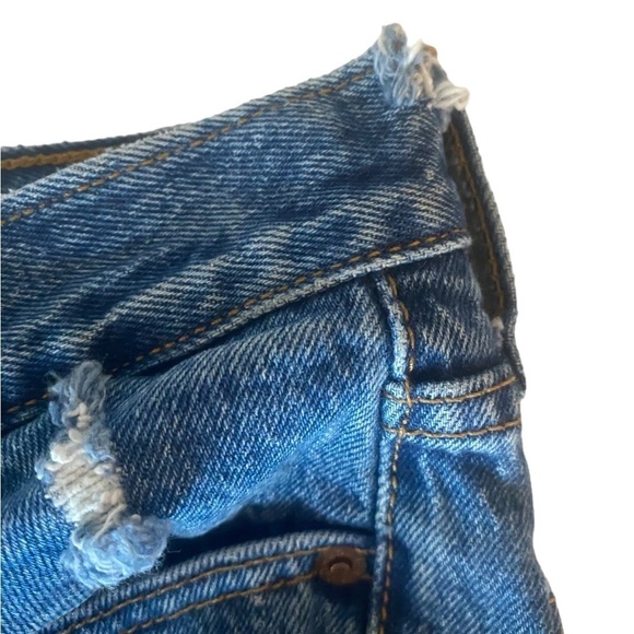 Levi's Premium Wedgie Icon High Rise Distressed button Fly Jeans Size 25 - Picture 12 of 13
